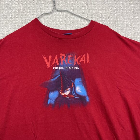 Cirque Du Soleil T Shirt Varekai Size 2XL Red Circus Circus Graphic Tee - Picture 2 of 16